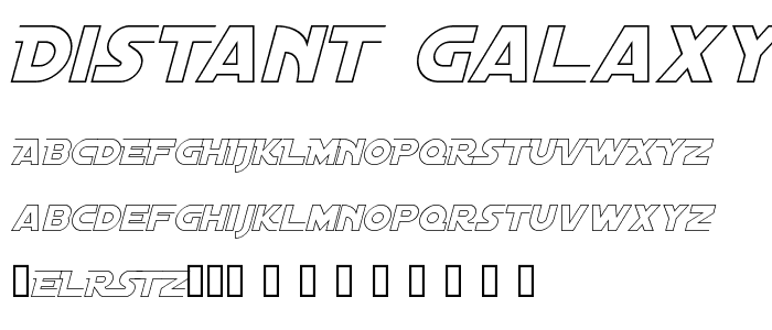 Distant Galaxy AltOutline Italic font
